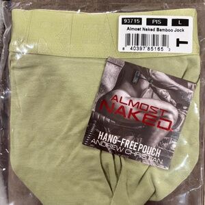 Andrew Christian LARGE Green Almost Naked Bamboo Jock NWT